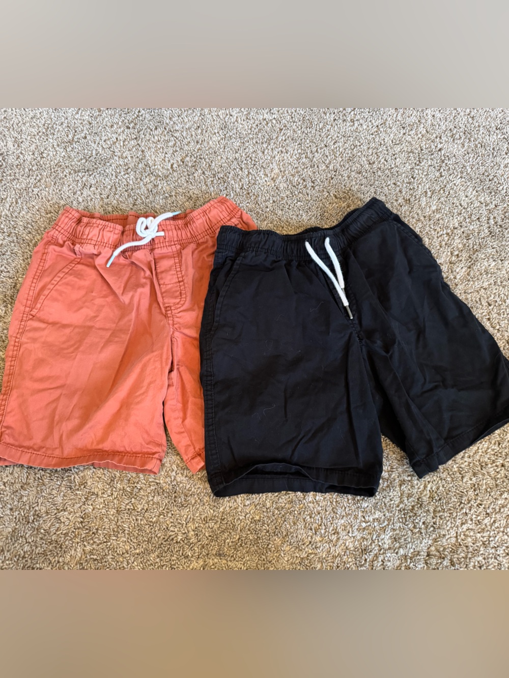 Cat & Jack Coral and Black Pull-On Shorts Set